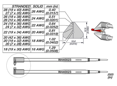 W440多孔剥削烙铁头